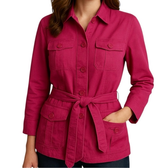CHARTER CLUB Belted Utility Blazer - Picture 1 of 7